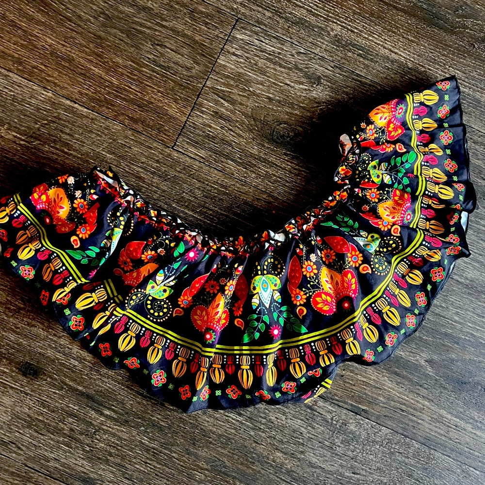 One shoulder printed top